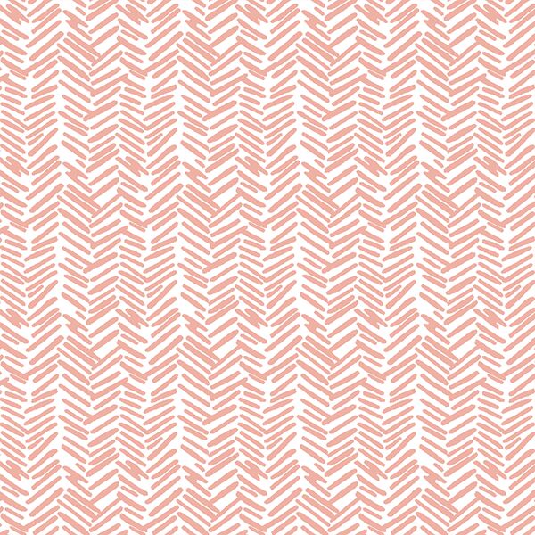 Feathered Herringbone in Peony