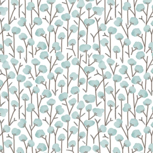 Cotton Field in Glacier Blue