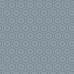 Honeycomb Dreams in Blue Gray
