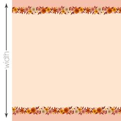 Fall Floral Double Border in Warm Cream