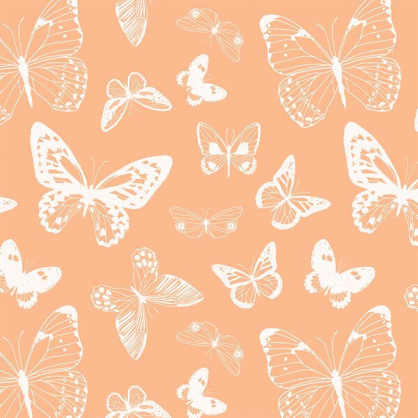 Boho Butterflies in Warm Apricot
