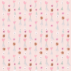Heart Streamers in Pink