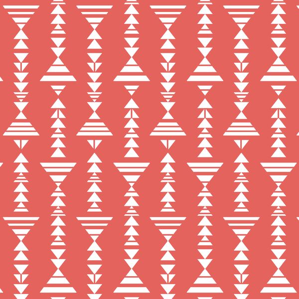 Little Tribal Stripe in Salmon