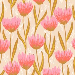 Large Tulip Garden in Pearl Pink