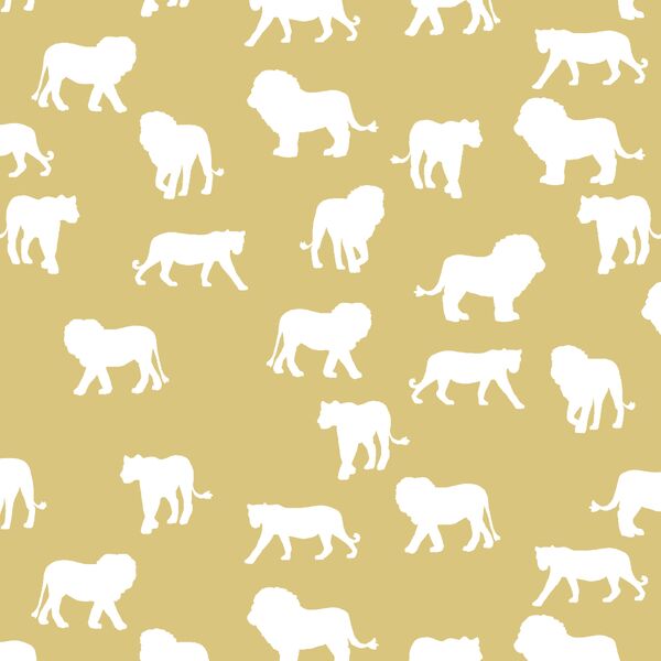 Lion Silhouette in Honey