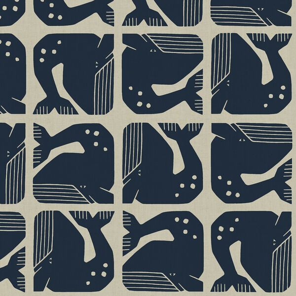 Grumpy Whale in Blue Gray Unbleached
