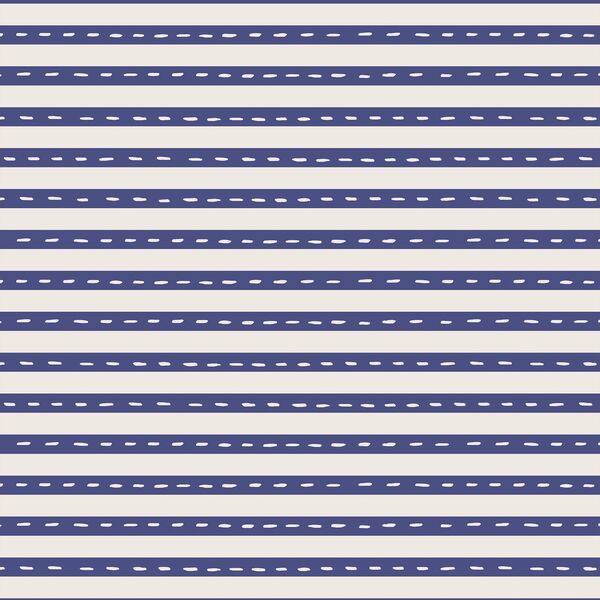 Stripe in Delphinium on Warm White