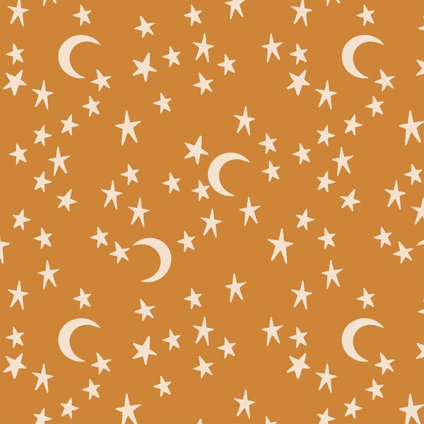 Moonlit Stars in Orange