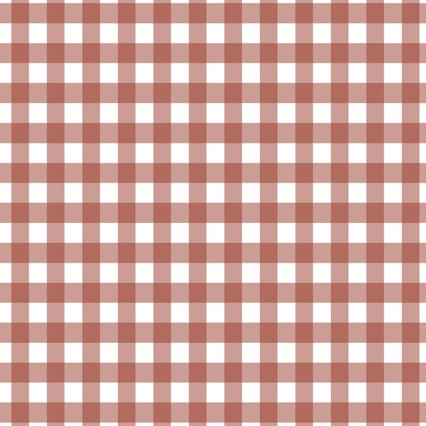 Winter Gingham in Berry Red on White