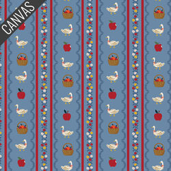 Farmhouse Stripe Canvas in Blue
