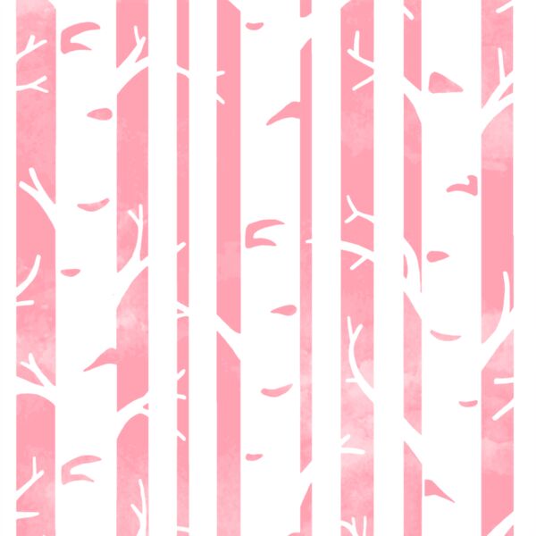 Big Birches in Rose Pink