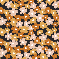 Fall Floral in Charcoal