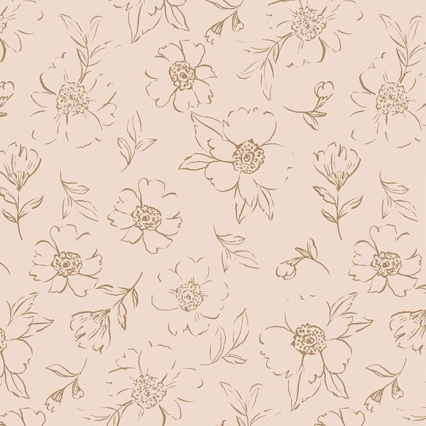 Sweet Peonies Sketch in Peony Pink