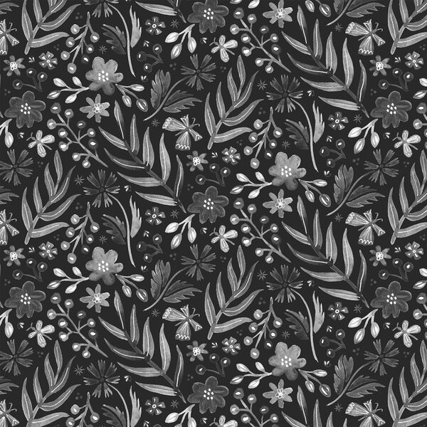 Flutter Floral in Ebony