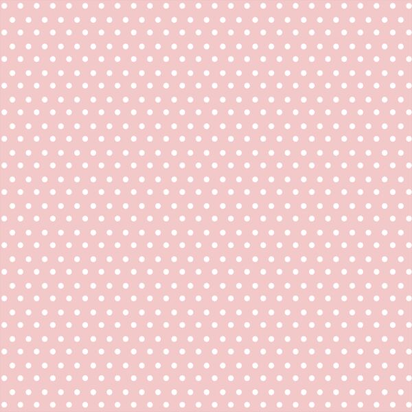 Winter Dot in White on Sweet Pink