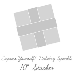 Expressions Batiks Express Yourself! Holiday Sparkle Frosted 10" Square Pack D