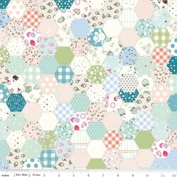 Hexies in Blue