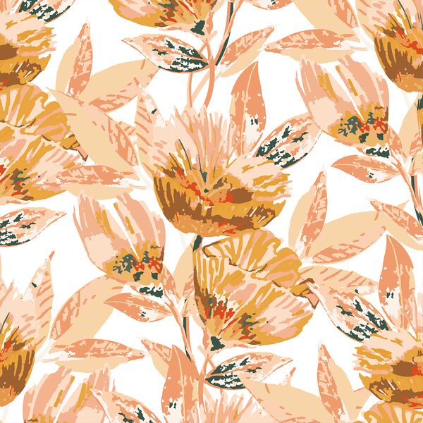 Large Copper Floral in Blush Pink