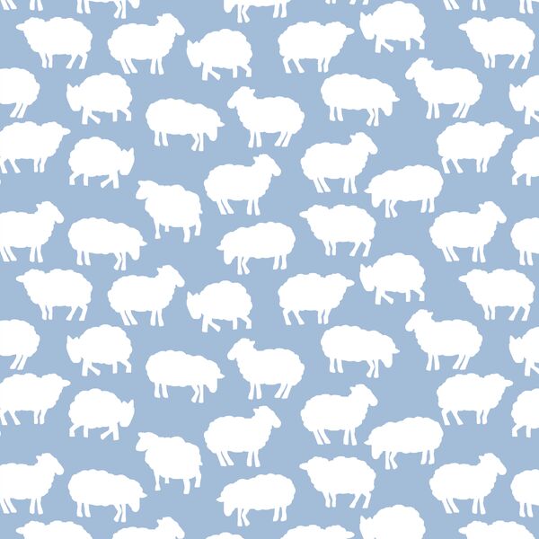 Sheep Silhouette in Water