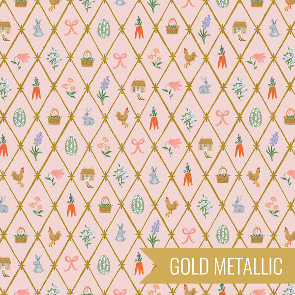 Lattice in Blush Metallic