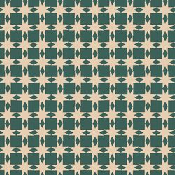 Quilted Christmas Stars in Pine Green