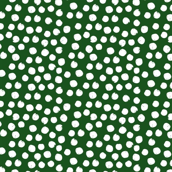 Large Painted Dot in White on Wintergreen