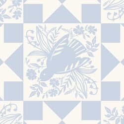 Dove Tile Faux Patchwork in Ancient Water Blue