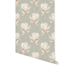 Magnolias in Soft Olive