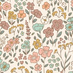 Large Blooming Wildflowers in Summer Stroll