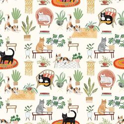 House Cats in Light Cream