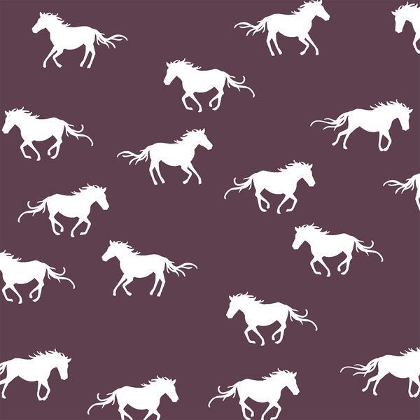 Horse Silhouette in Raisin