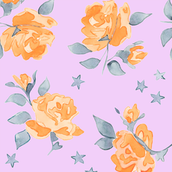 Large Roses in Light Purple