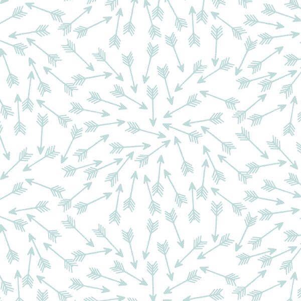 Arrows in Glacier Blue on White