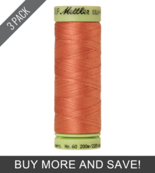 Melon (9240-1073) - Silk Finish Cotton 60wt - 220 Yards (3 Pack)