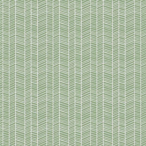 Little Herringbone in Meadow Green