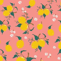 Lemons in Pink Blossom