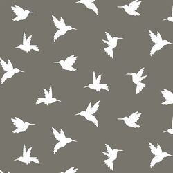 Hummingbird Silhouette in Greige