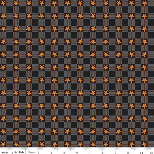 Star Plaid in Black