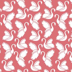 Swan Silhouette in Dahlia