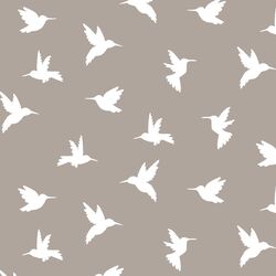 Hummingbird Silhouette in Taupe