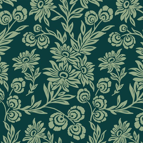 Handpicked Daisies in Emerald