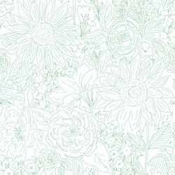Paperie in Summer Teal on White
