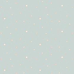 Polka Dots in Pink on Dusty Mint
