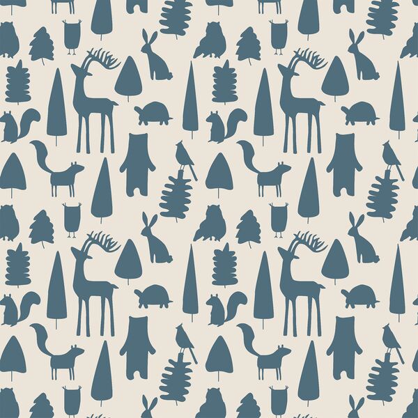 Woodland Animals in Khaki