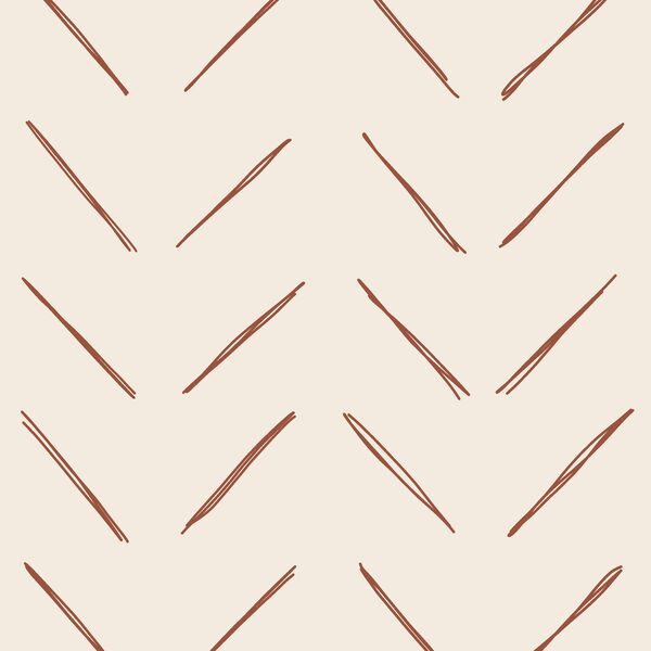 Large Chevron in Rust Red on Egret