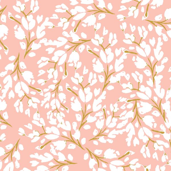 Large Frost Floral in Blush Rose