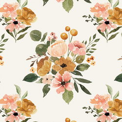 Floral Blossom in Cream
