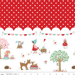 Border Print in Red