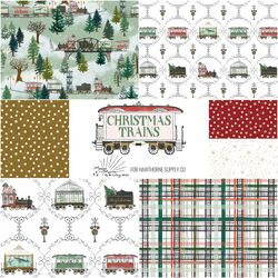 Christmas Trains Fat Quarter Bundle