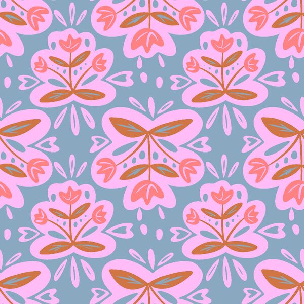 Scandi Rose in Copen Blue